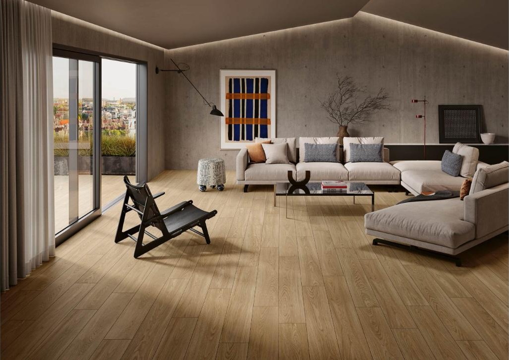 Carrelage effet bois Bare&Bold - salon